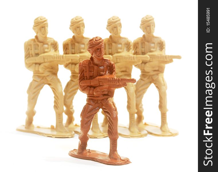 Close up of toy soldiers. Close up of toy soldiers.