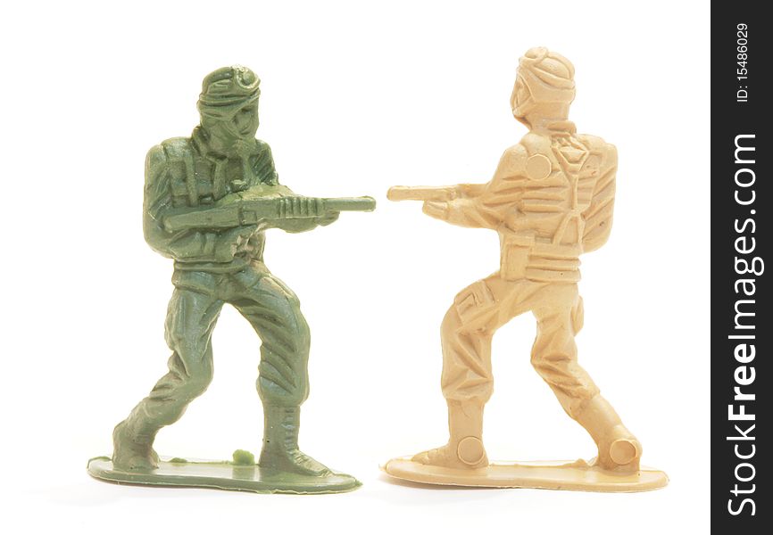 Close up of toy soldiers. Close up of toy soldiers.