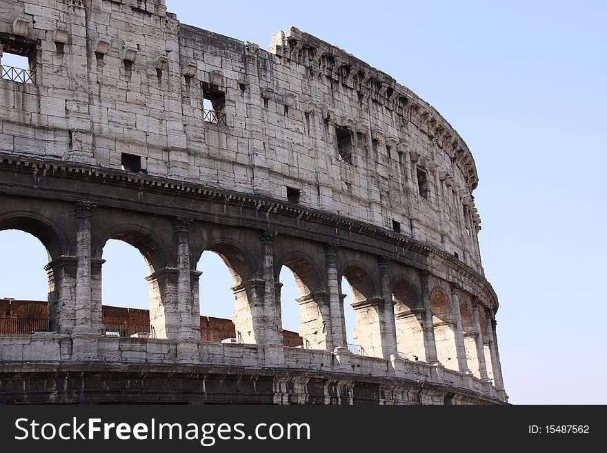 The Colosseum in the center of Rome is the largest amphitheater ever built in the Roman Empire. The Colosseum in the center of Rome is the largest amphitheater ever built in the Roman Empire.