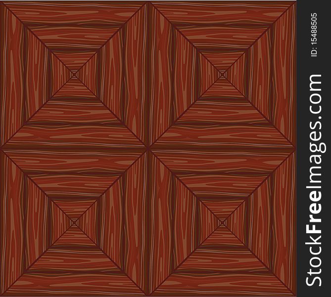 Vector seamless background a mahogany wooden parquet floor. Vector seamless background a mahogany wooden parquet floor