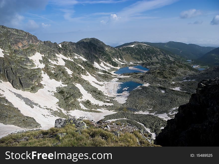 Mountain View from Musala peak - Rila mounyains, Bulgaria