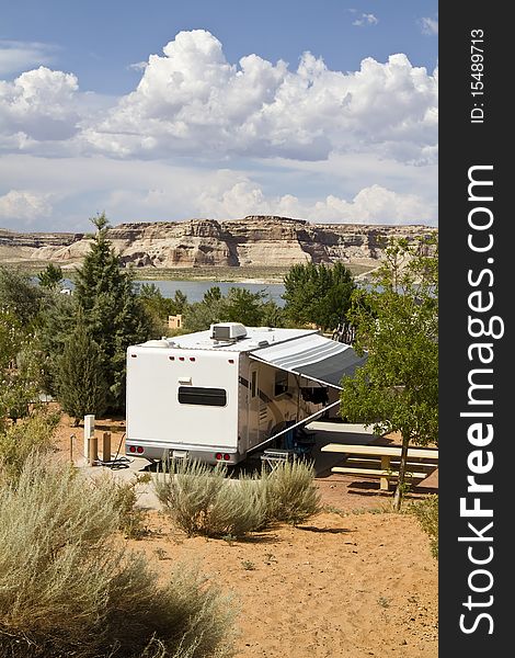 Desert camping in arizona near lake Powell