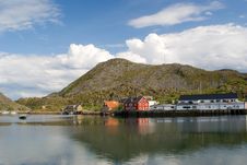 The Norwegian Village Skrova On Lofoten Islands Royalty Free Stock Photos The Norwegian Village Skrova On Lofoten Islands Royalty Free Stock Photos