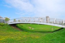 The Metal Foot Bridge Royalty Free Stock Photo The Metal Foot Bridge Royalty Free Stock Photo
