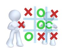 Playing Tic Tac Toe Royalty Free Stock Image Playing Tic Tac Toe Royalty Free Stock Image