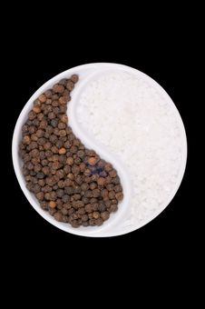 Black Pepper And Salt On A Black Background Royalty Free Stock Photo Black Pepper And Salt On A Black Background Royalty Free Stock Photo