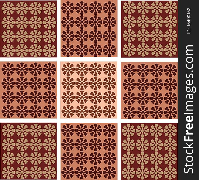 Seamless wallpaper with decorative flower ornamentation. Seamless wallpaper with decorative flower ornamentation