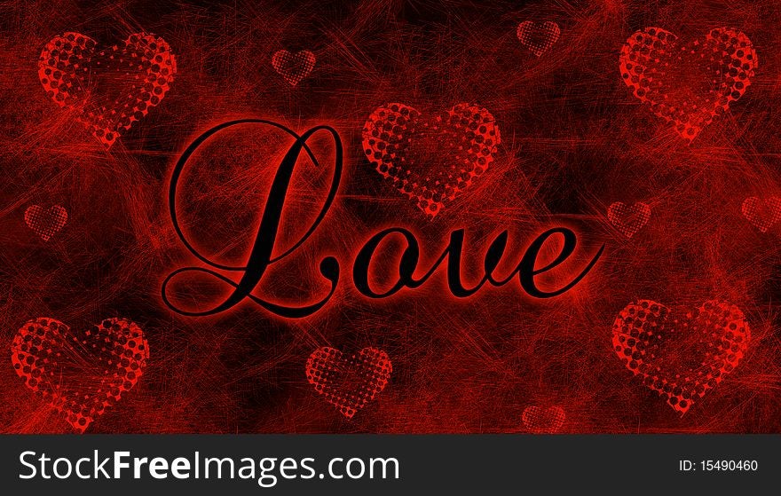 Illustration of assorted hearts with red colored background. Illustration of assorted hearts with red colored background..
