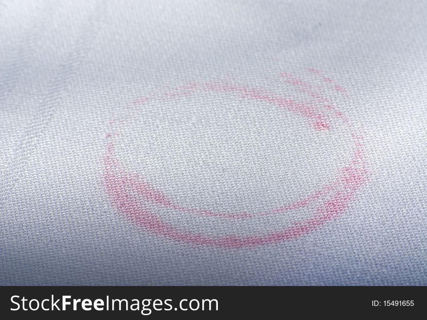 Wine stains on a linen tablecloth. Wine stains on a linen tablecloth