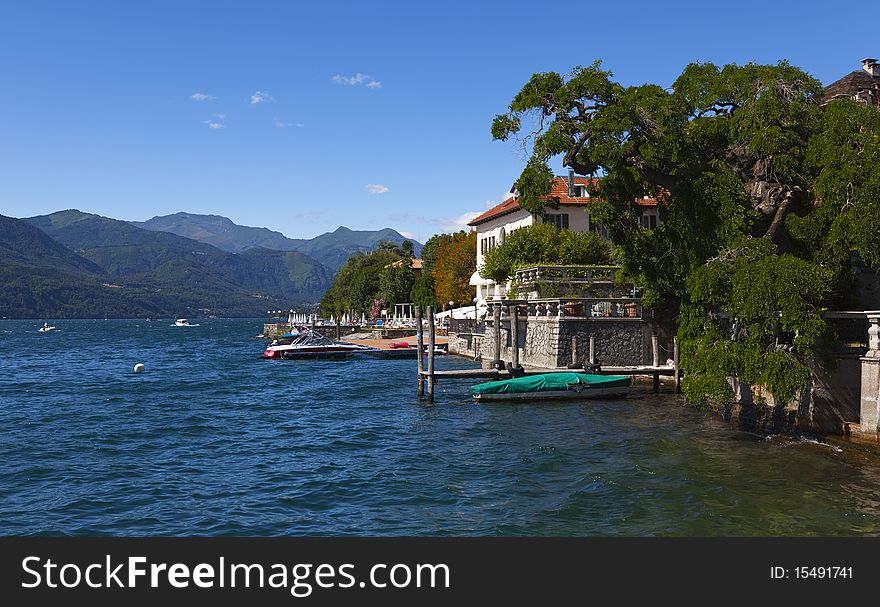 A view over the orta lake italy