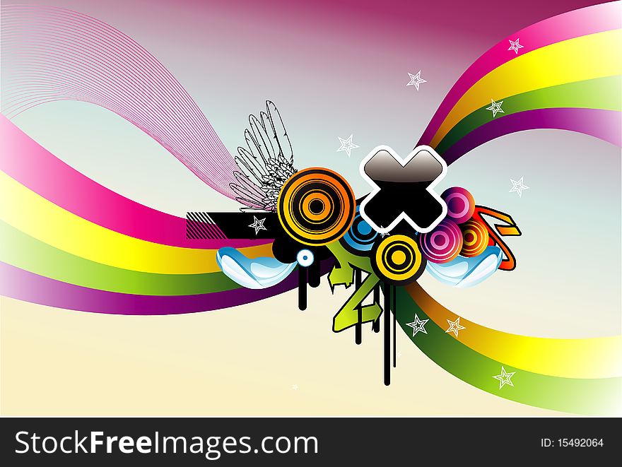 Vector abstract and colors illustration. Vector abstract and colors illustration