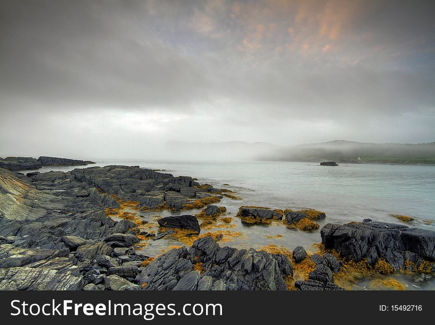 Early morning fog along the Atlantic coastline. Early morning fog along the Atlantic coastline.