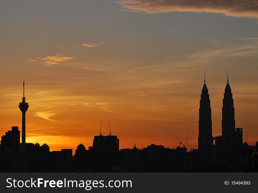 Evening in KL City malaysia