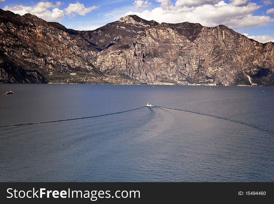 Lake Garda Coast in Italy . Lake Garda Coast in Italy .