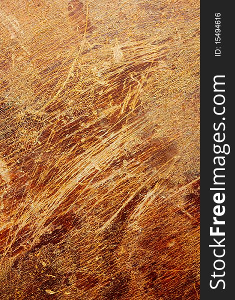 Scratched veneer surface. Abstract grunge wood background.