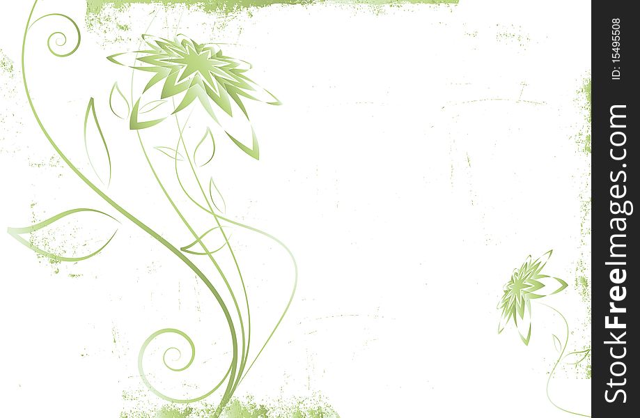 Grunge Floral Background