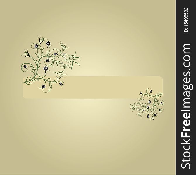Floral design. Vector illustration for your text