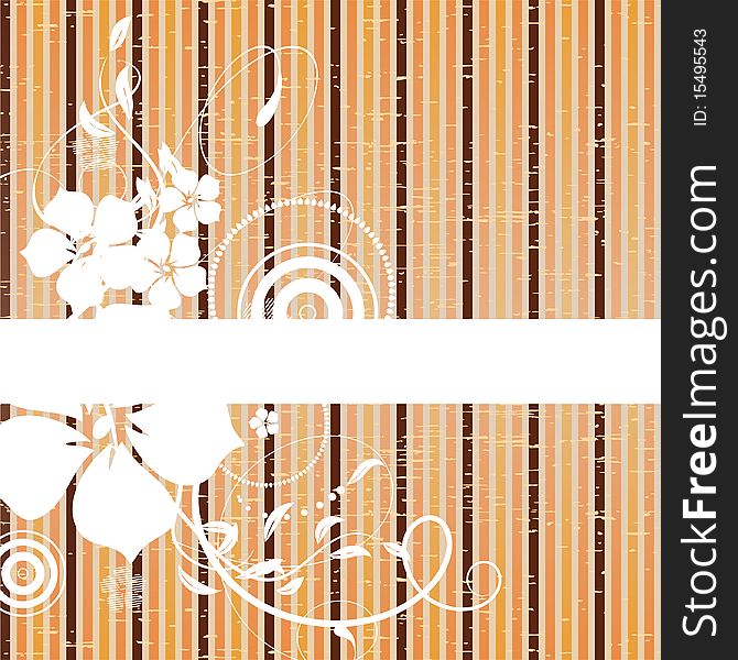 Floral abstract banner. Vector illustration