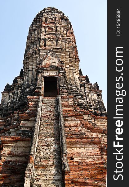 The gate of old temple in Ayutthaya province. The gate of old temple in Ayutthaya province.