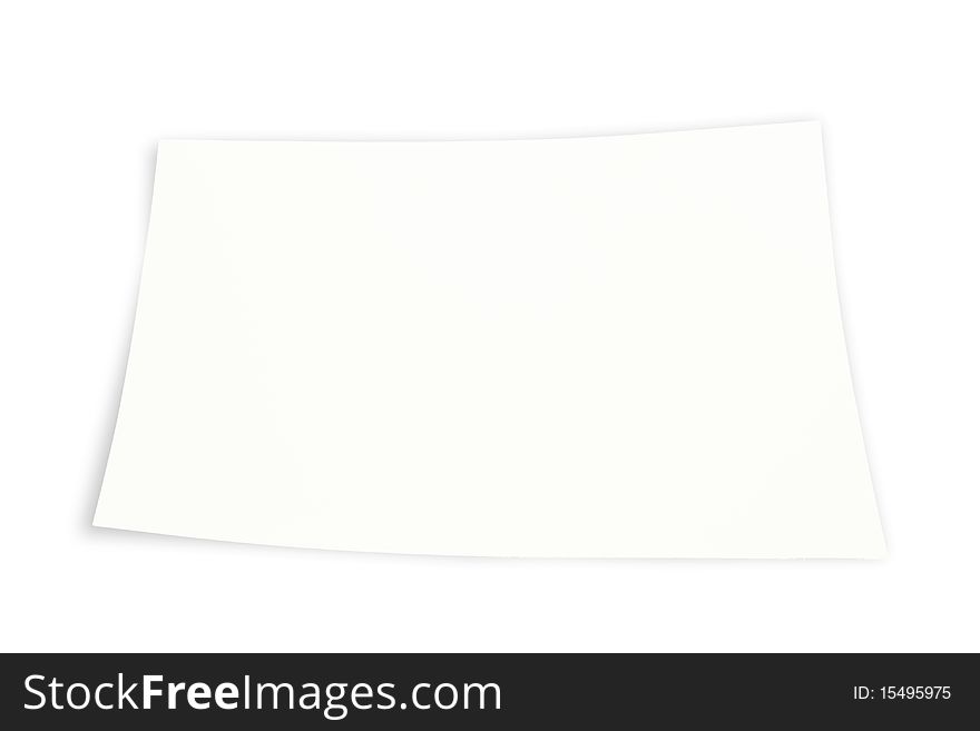 Single piece of white paper