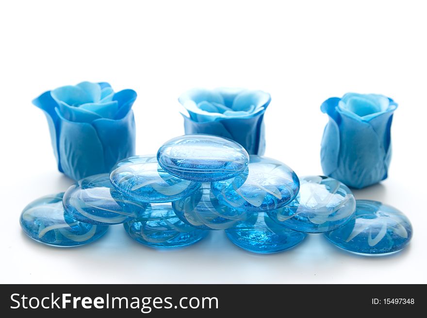 Blue Glass Stones