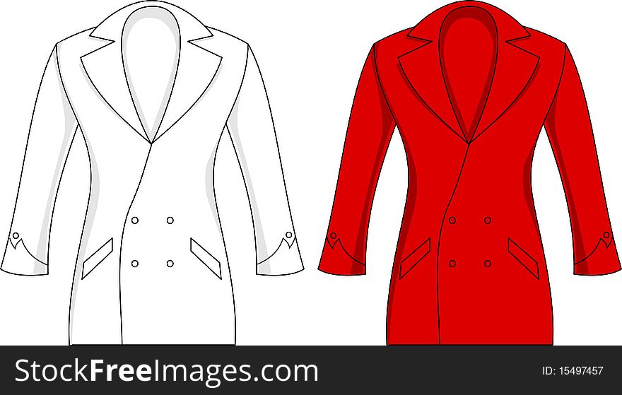 Vector illustration of a blazer