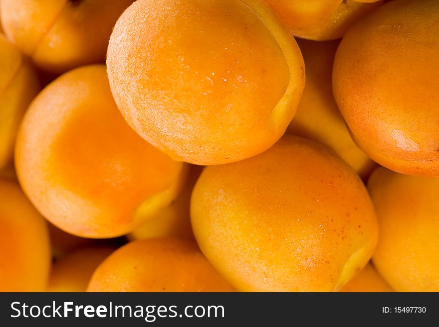 Fresh natural apricot background yellow