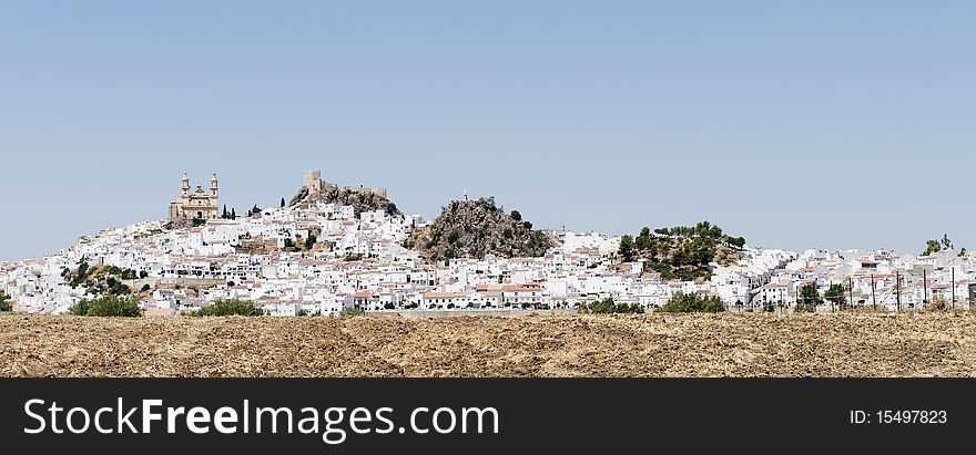 Panoramic view of Olvera Cadiz Andalusia Spain. Panoramic view of Olvera Cadiz Andalusia Spain