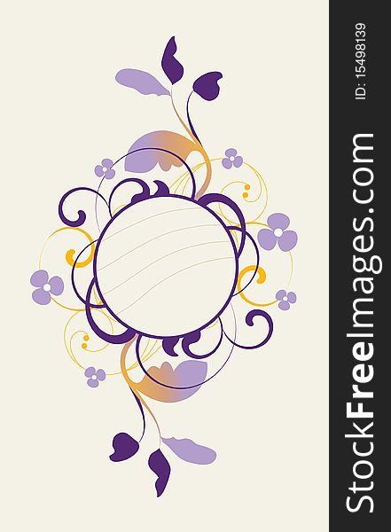 Floral abstract with design elements