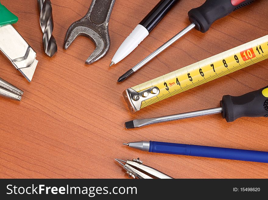 Tools, pencil and pens