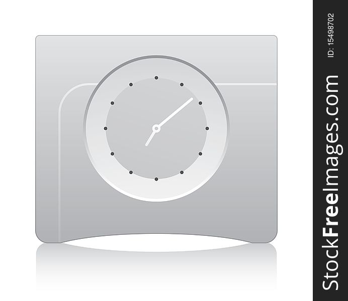 Modern clock on a white background