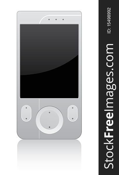 Stylish mobile  phone on a white background