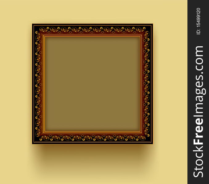 Retro frame is decorated ornament