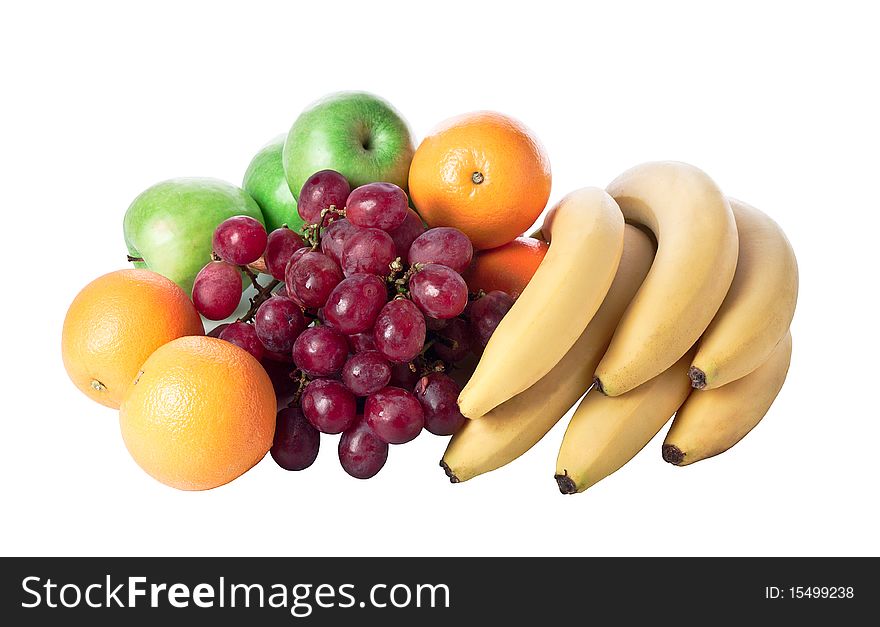 Set of fruit photographed on a white background. Set of fruit photographed on a white background