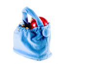 Bag With Christmas-tree Decorations Stock Images Bag With Christmas-tree Decorations Stock Images