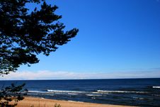 Lake Ladoga. A Beach. Royalty Free Stock Image Lake Ladoga. A Beach. Royalty Free Stock Image