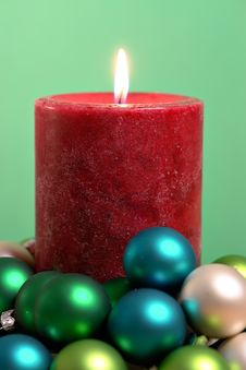 Seasonal Burning Candle Stock Image Seasonal Burning Candle Stock Image