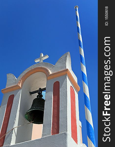 Orthodox Church in Fira, Santorini, Greece. Orthodox Church in Fira, Santorini, Greece