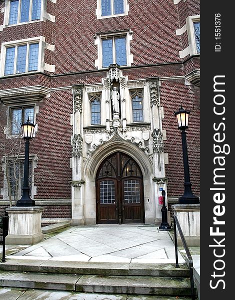 Entrance of an historic building. Entrance of an historic building