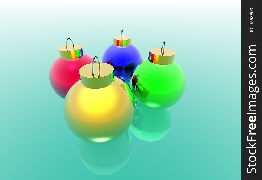 New Year. Winter imaginations. Christmas ornaments. Fur-tree toys. 3D.