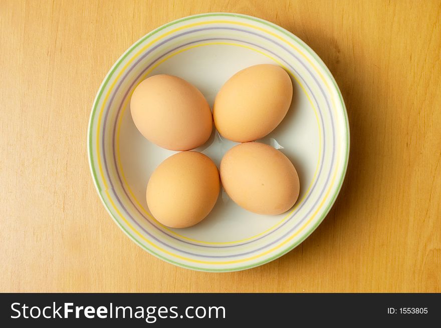 Picture of four eggs in the cup. Picture of four eggs in the cup