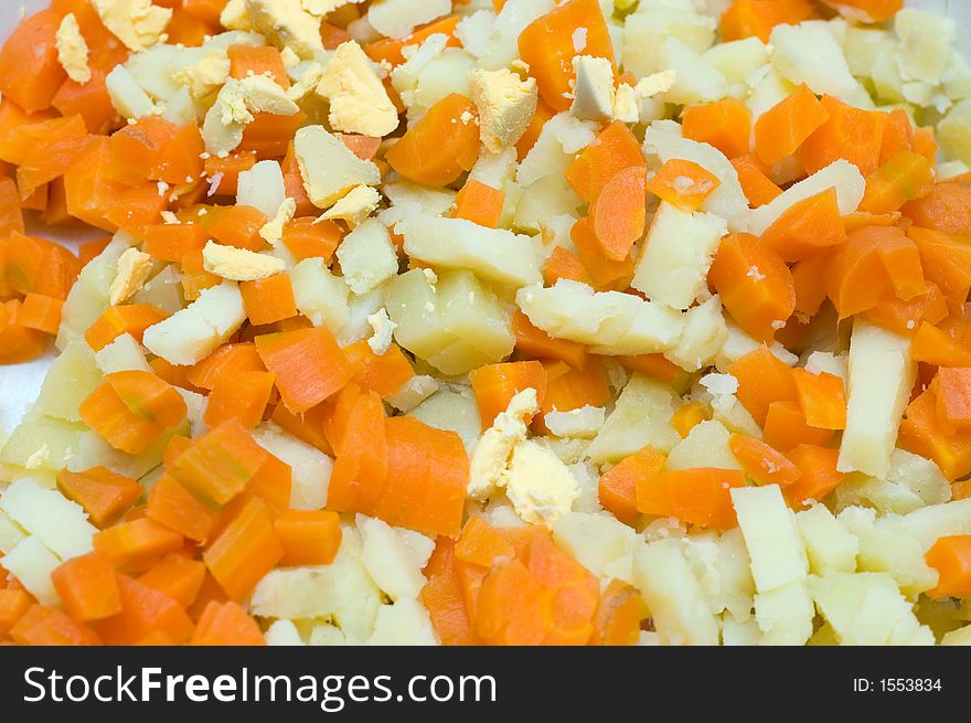 Picture of a salad made of vegetables