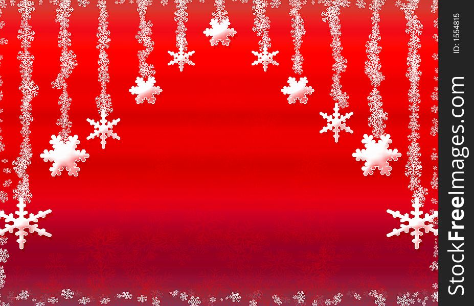 Winter themed snowflakes background illustration
