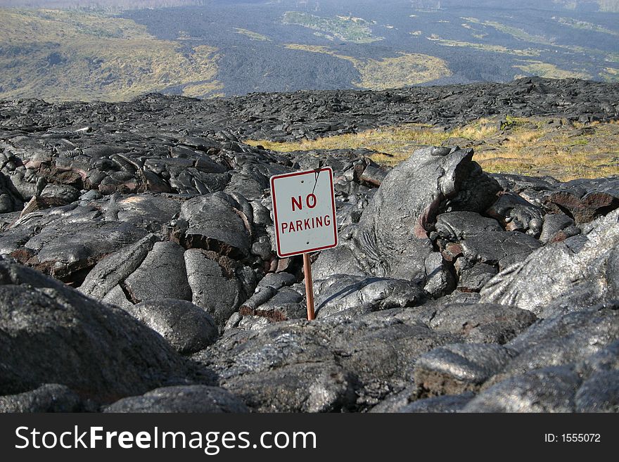 Lava field in Volcano National Park, where once a town stood, on the island of Hawaii. Lava field in Volcano National Park, where once a town stood, on the island of Hawaii