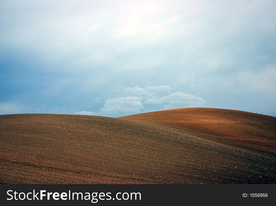 Harvested and ploughed fields in Navarra, Spain. Harvested and ploughed fields in Navarra, Spain