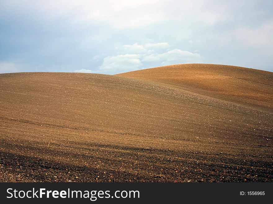 Harvested and ploughed fields in Navarra, Spain. Harvested and ploughed fields in Navarra, Spain