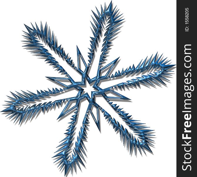 Complex snowflake with metal like surface - good solution for Christmas decorations.
Look another one in my collection!