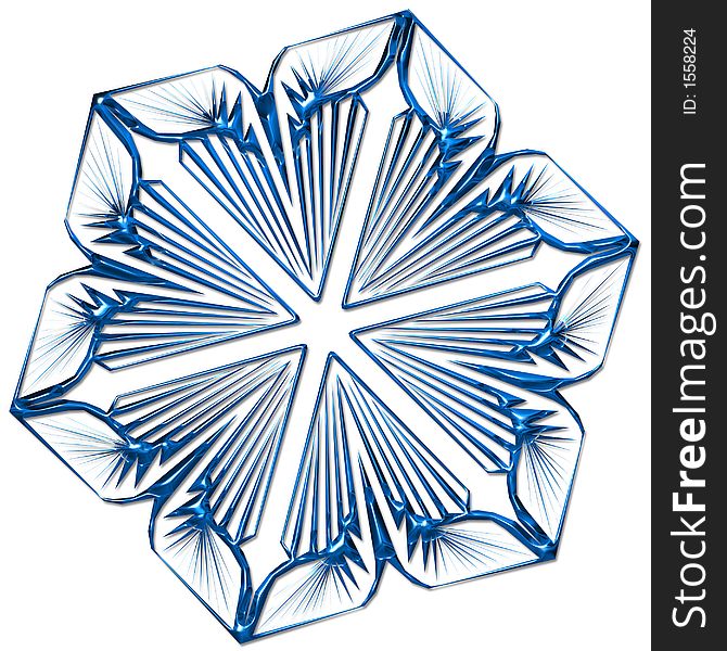 Complex snowflake with metal like surface - good solution for Christmas decorations.
Look another one in my collection!