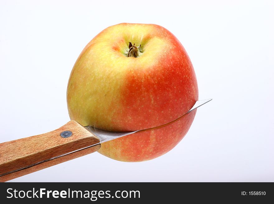 Apple and knife