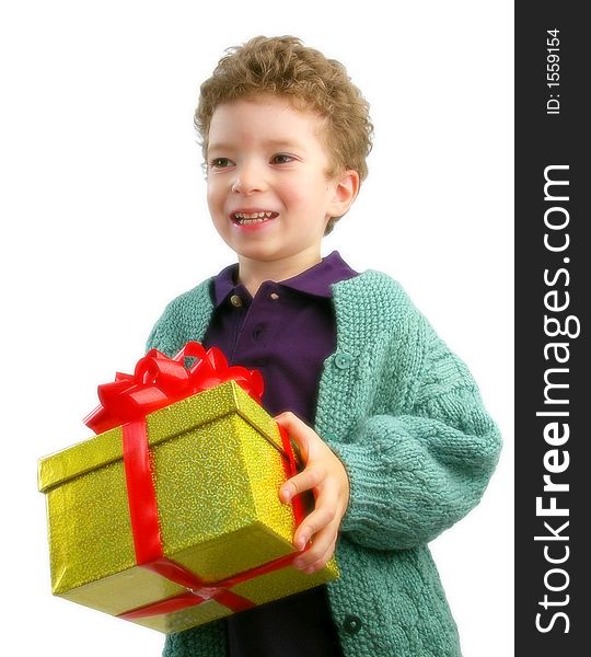 Toddler With Present